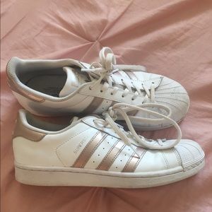 Rose Gold Adidas Superstars
